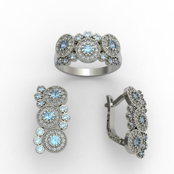 3d model of a jewelry ring and earrings with a large gemstones for printing (2).jpg