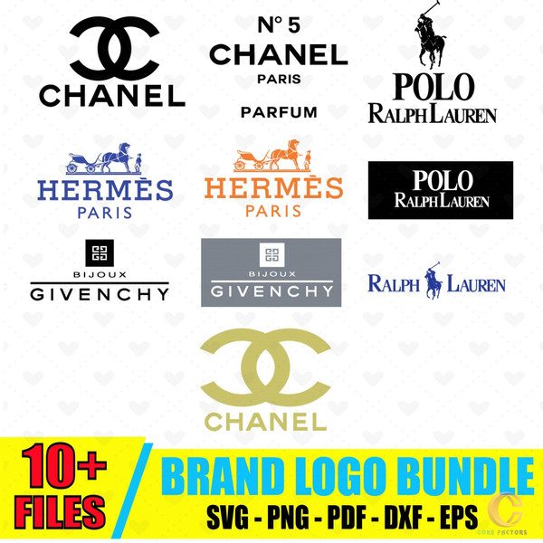 Fashion Brands Logo Bundle, Luxury Brands Logo SVG , Gucci SVG