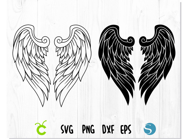 Angel wings svg, Angel wings vector file, Wings svg, Angel w - Inspire ...