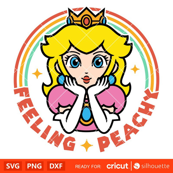 Feeling Peachy Svg Princess Peach Svg Super Mario Svg Mar Inspire Uplift 8063
