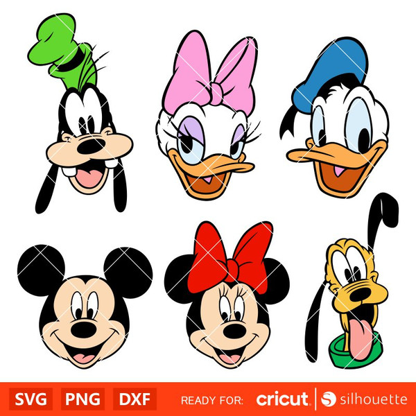 Mickey And Minnie Mouse Halloween SVG, Daisy Duck SVG, Pluto