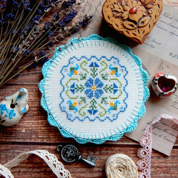Blue Flowers cross stitch pattern Mini cross stitch wildflow - Inspire ...