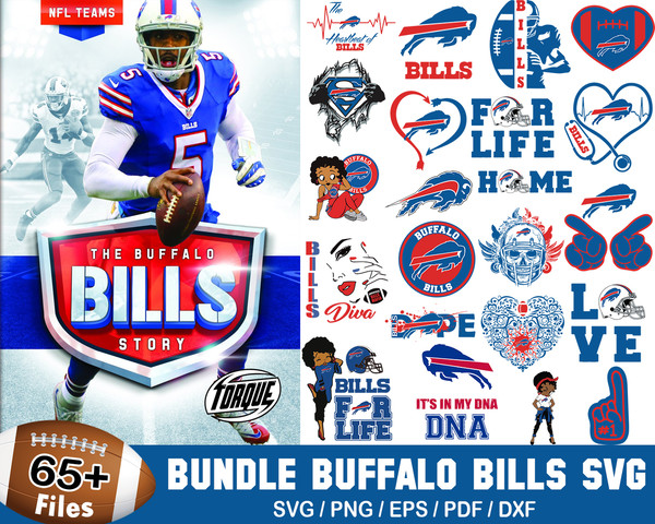 65 Designs Buffalo Bills Football Svg Bundle, Bills Betty Bo