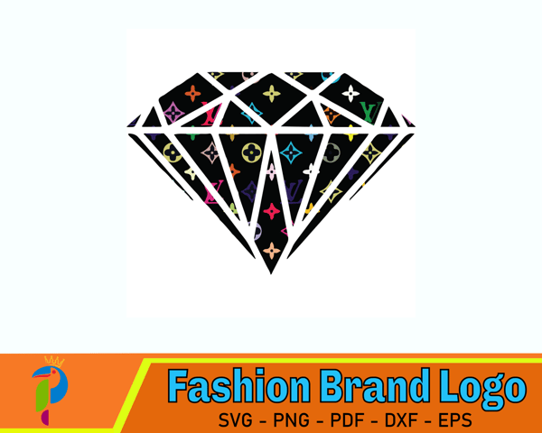 Gucci Dior Chanel Louis Vuitton Colorful SVG PNG EPS DXF PDF, Cricut File