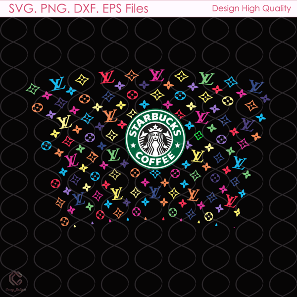 Louis Vuitton Starbucks SVG - Louis Vuitton SVG - Starbucks SVG