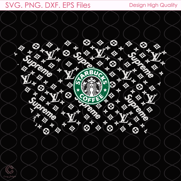 Louis Vuitton Supreme Starbucks Wrap Svg, Louis Vuitton Svg, - Inspire  Uplift