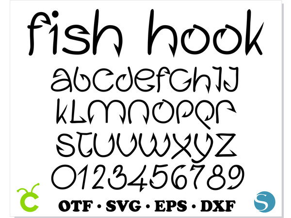 Fish Hook Font SVG Cricut, Fishhook font OTF, Fishing Font S - Inspire  Uplift