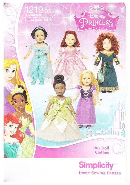 Simplicity 1219 - 18 inch (45.5 cm) Doll Princess clothes sewing patterns.jpg