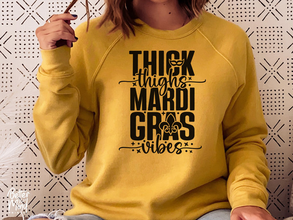 Thick Thighs Mardi Gras Vibes SVG PNG PDF , Crawfish Svg, Funny Mardi Gras Shirt Svg, Fat Tuesday, Mardi Gras Svg Files, Carnival Svg - 3.jpg