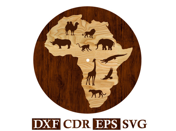 Wall Clock African animals Vector file 1.jpg