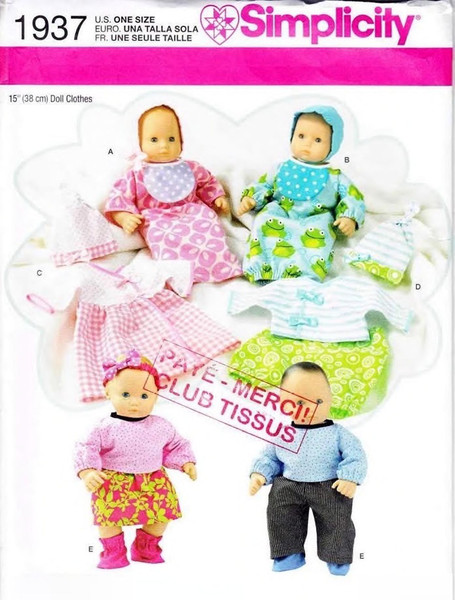 Simplicity 1937 - 15 inch (38 cm) doll clothes sewing patterns.jpg
