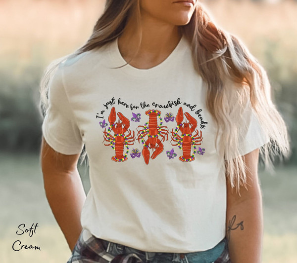 Crawfish Shirt, Lobster Shirt, Mardi Gras TShirt, Crawfish Gift, Mardi Gras Gift, New Orleans Shirt,  Cute Mardi Gras Outfit Women, NOLA Tee - 4.jpg