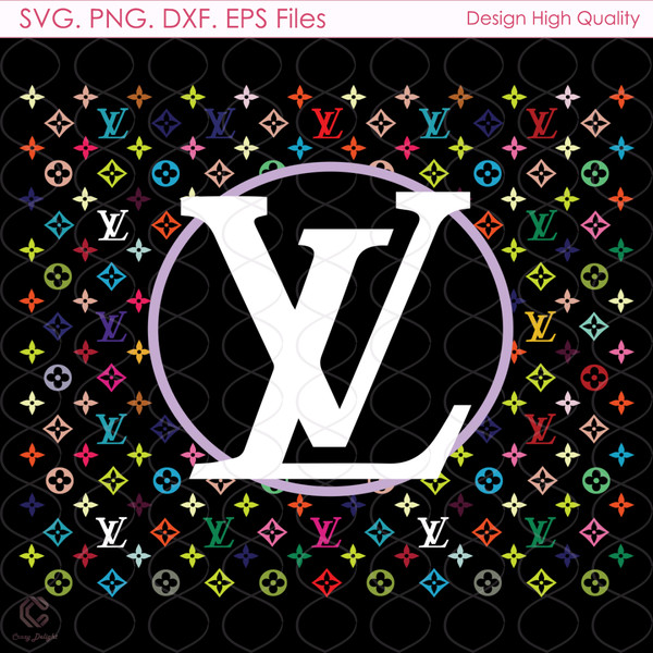 LV Louis Vuitton Logo svg (2 colors), lv pattern svg, SVG files