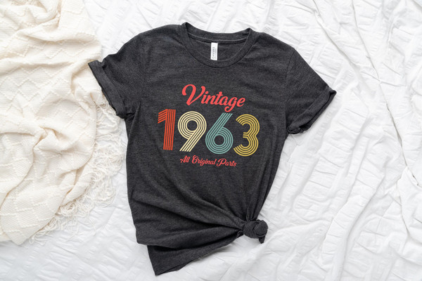 60th Birthday Shirt, Vintage T Shirt, Vintage 1963 Shirt, 60th Birthday Gift for Women, 60th Birthday Shirt Men, Retro Shirt, Vintage Shirts - 1.jpg