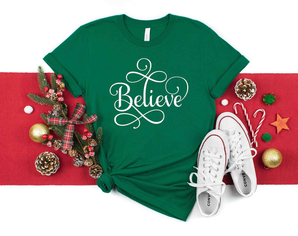 Believe Shirt, Christmas T-shirt, Christmas Family Shirt, Christmas Believe Shirt, Christmas Gift, Holiday Gift, Christmas Matching Shirt - 5.jpg