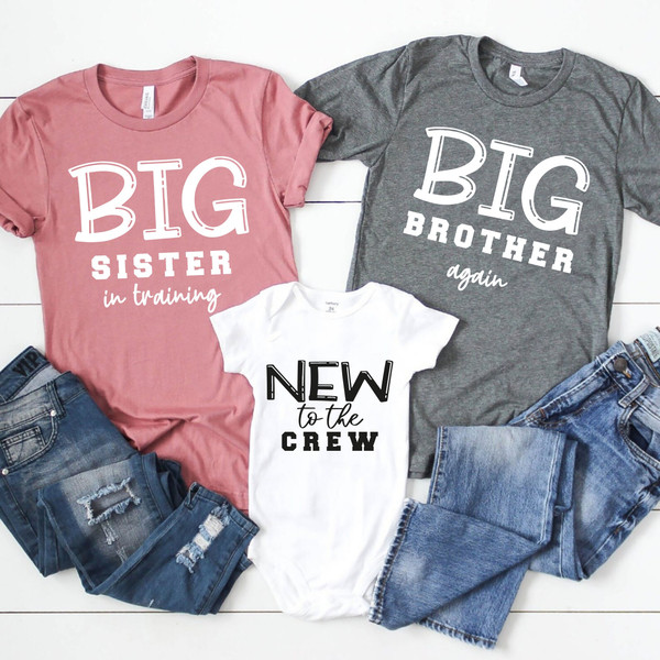 Big Brother Big Sister, Oldest Middle Youngest, Family Baby Announcement, Siblings Shirt Set, 3rd Baby Announcement, Pregnancy Reveal - 1.jpg