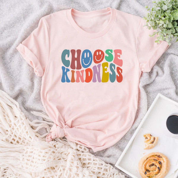 Choose Kindness Shirt, Be Kind Shirt, Smiley Face Shirt, Positive Shirt, Retro Be Kind Shirt,Boho Kindness Shirt,Boho Rainbow Shirt,Kind Tee - 1.jpg