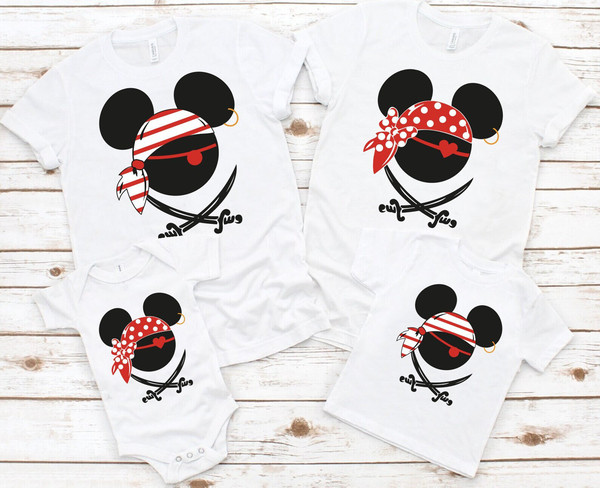Mickey and Minnie Matching Disney Pirates Shirt, Disney Pirates of Caribbean T-Shirt, Disney Cruise Matching Shirt, Pirate Party, Cruise Tee - 1.jpg