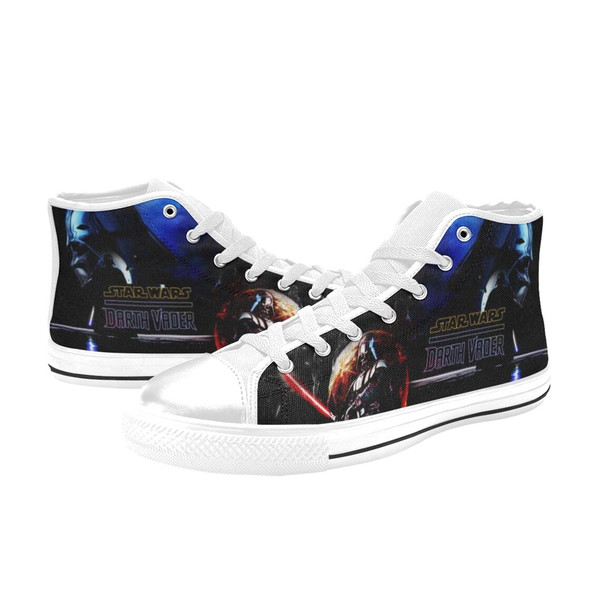 Star Wars Darth Vader Custom Adults High Top Canvas Shoes for Fan, Women and Men, Star Wars High Top Canvas Shoes