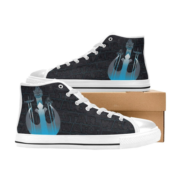 Star Wars The Falcon High Top Canvas Shoes for Fan, Women and Men, Star Wars The Falcon High Top Canvas Shoes