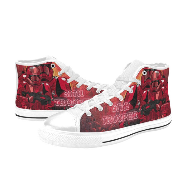 Star Wars Sith trooper High Canvas Shoes for Fan, Women and Men, Star Wars Sith trooper High Top Canvas Shoes, Star Wars