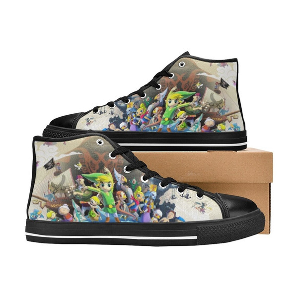 The Legend of Zelda Skyward Sword High Canvas Shoes for Fan, Women and Men, The Legend of Zelda High Top Canvas Shoes