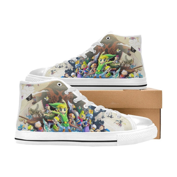 The Legend of Zelda Skyward Sword High Canvas Shoes for Fan, Women and Men, The Legend of Zelda High Top Canvas Shoes