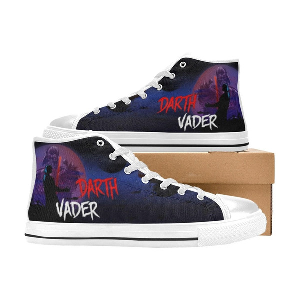 Star Wars Darth Vader High Canvas Shoes for Fan, Women and Men, Star Wars Darth Vader High Top Canvas Shoes, Sneaker