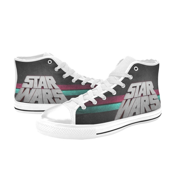 Star Wars High Canvas Shoes for Fan, Women and Men, Star Wars High Top Canvas Shoes, Star Wars Sneaker, Star Wars Shoes