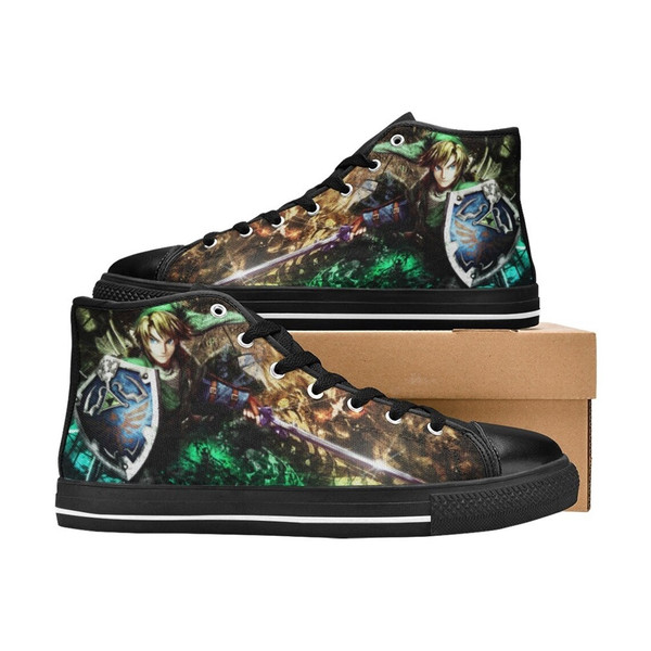 The Legend of Zelda Skyward Sword High Canvas Shoes for Fan, Women and Men, The Legend of Zelda High Top Canvas Shoes