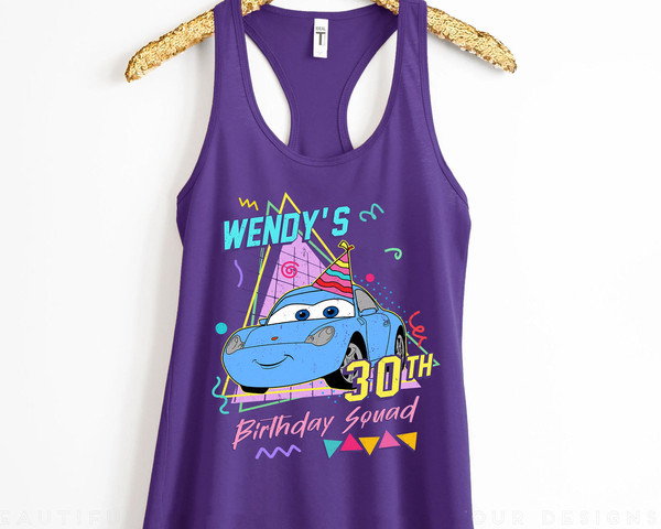 Custom Retro 90s Disney Cars Movie Birthday Party Shirt  Mc Queen Doc Hudson Fillmore Personalized Disney Birthday Tee  Birthday Boy Girl - 3.jpg