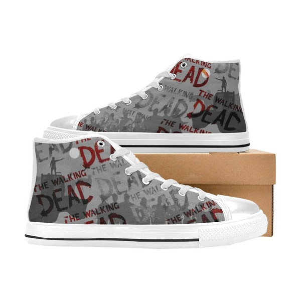 The Walking Dead High Canvas Shoes for Fan, Women and Men, The Walking Dead High Canvas Shoes, The Walking Dead Sneaker