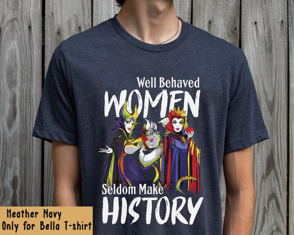 Disney Villains Ursula Evil Queen Maleficent Shirt  Disney Well Behaved Women Seldom Make History Tee  Disney Birthday  Walt Disney World - 1.jpg