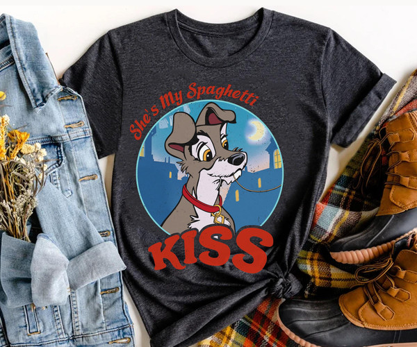 Lady and The Tramp Couple Matching Shirt  He and She Shirt  Disney Valentine's Day T-shirt  Disneyland Happy Valentine Outfit - 3.jpg