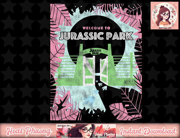 Jurassic Park Welcome To Front Gate Poster png, instant download.jpg