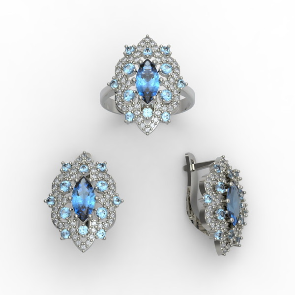 3d model of a jewelry ring and earrings with a large gemstone for printing (2).jpg