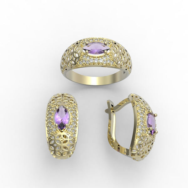 3d model of a jewelry ring and earrings with a large gemstone for printing (1).jpg
