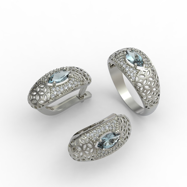 3d model of a jewelry ring and earrings with a large gemstone for printing (3).jpg
