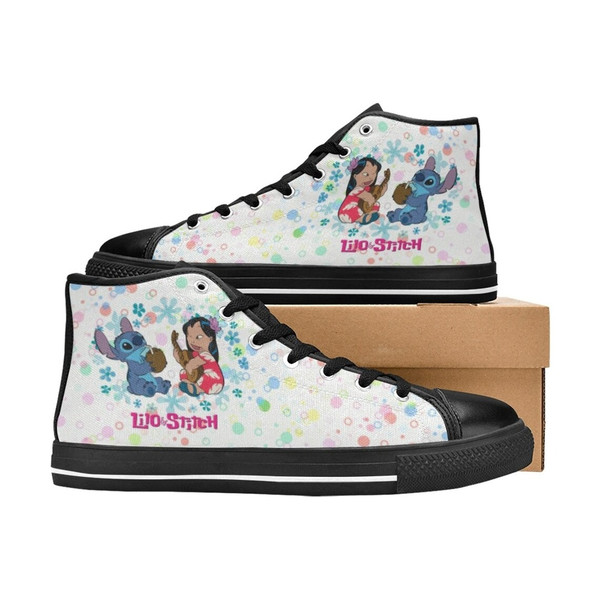 Lilo and Stitch High Canvas Shoes for Fan, Women and Men, Lilo and Stitch High Canvas Shoes, Lilo and Stitch Sneaker