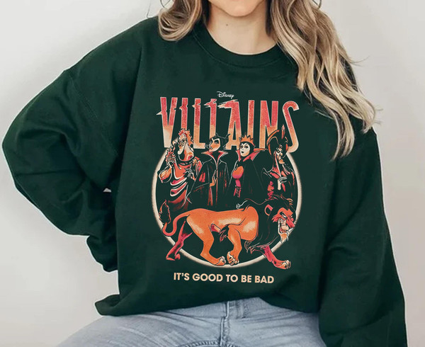 Retro Disney Villains Group Sweatshirt  Scar Evil Queen Maleficent Hades Jafar T-shirt  Walt Disney World Tee  Disneyland Family Vacation - 2.jpg