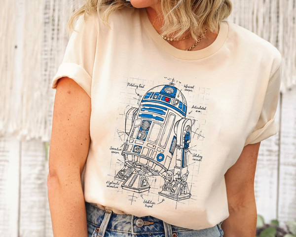 Star Wars R2-D2 Astromech Droid Schematic The Last Jedi Shirt Star Wars Day 2023 T-shirt  May the 4th  Galaxy's Edge  Walt Disney World - 1.jpg