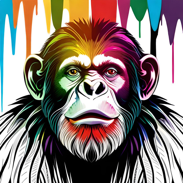 Abstract background with monkey face..jpg