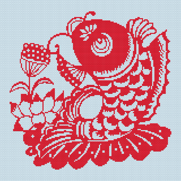 ECFD023 Traditional Art Prosperous Fish Counted Cross Stitch Pattern Canvas Page 02 1080 x 1060.png