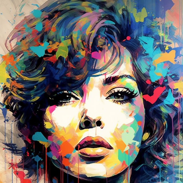 Colorful Disruption: An Impressionistic Portrait of a Woman - Inspire ...