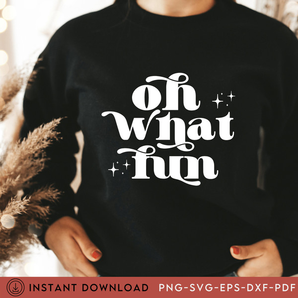 Oh What Fun Svg, Oh What Fun It Is To Svg, Winter Svg, Christmas Sweater, Retro Christmas, Vintage Holiday,  Jingle Bells Png, Believe Svg - 2.jpg