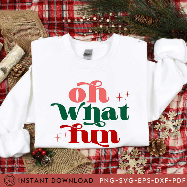 Oh What Fun Svg, Oh What Fun It Is To Svg, Winter Svg, Christmas Sweater, Retro Christmas, Vintage Holiday,  Jingle Bells Png, Believe Svg - 6.jpg