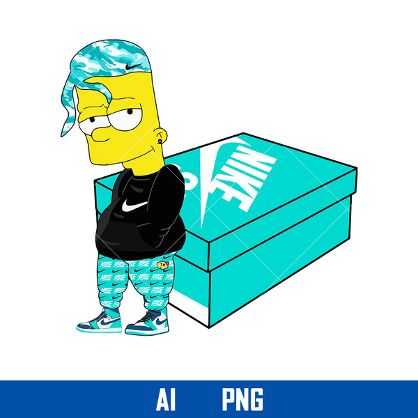 Nike Simpson Swoosh Svg Png online in USA