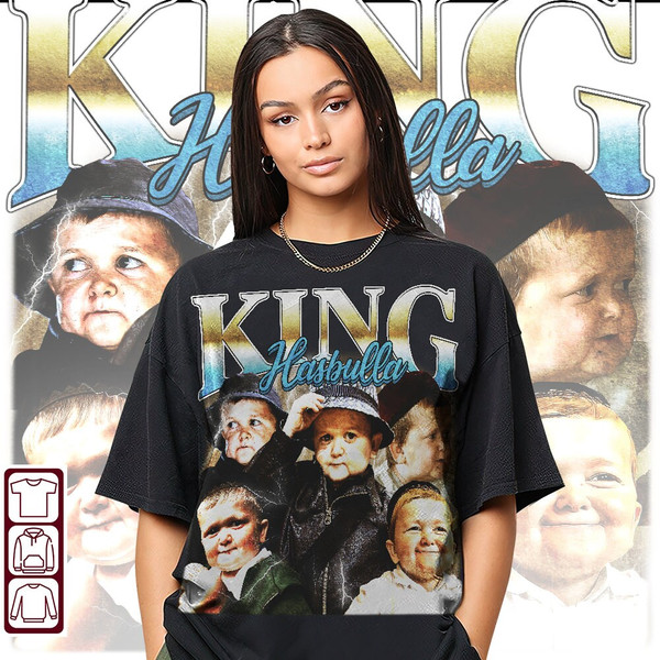 King Hasbulla retro 90s poster shirt, hoodie, sweater, long sleeve