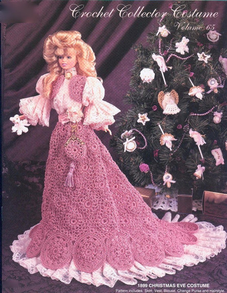Barbie Doll clothes Crochet patterns - 1899 Christmas Eve Co