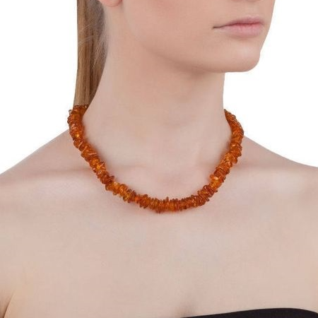 Authentic Baltic Amber Necklace Adult Amber Jewelry for Women Handmade cognac small chips beads necklace custom made to order personal size Authentic natural am